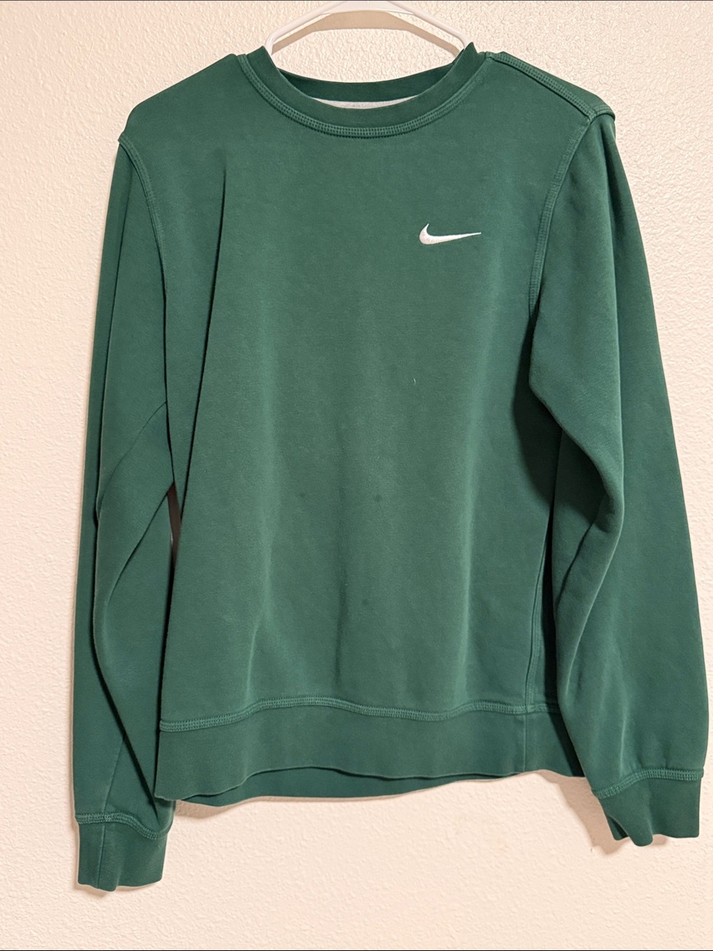 Nike Green Crewneck Sweatshirt with White Swoosh